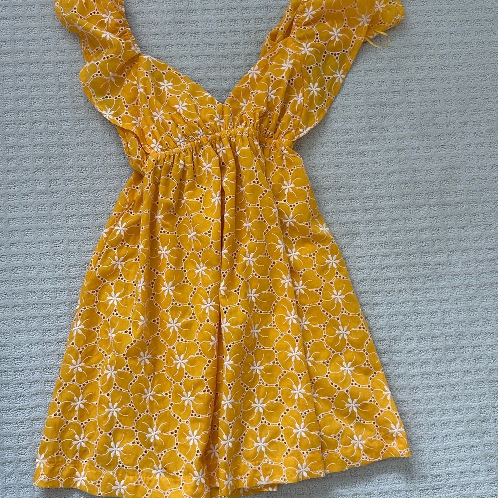 Flying Tomato Yellow Floral Mini Dress